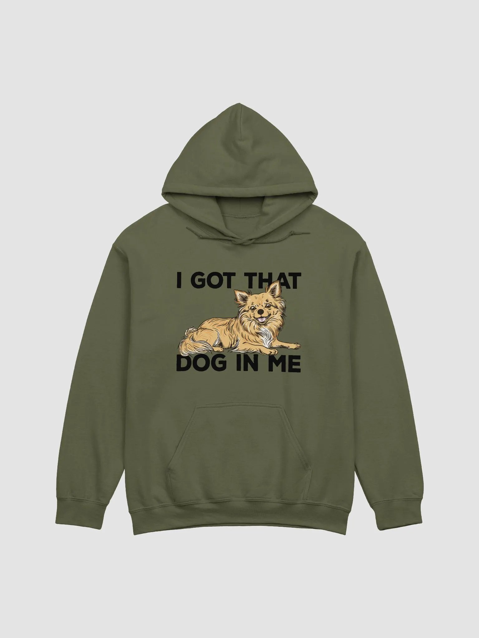 I Got That Dog in Me Hooded Sweatshirt of a Chihuahua(Longhaired) | Funny Hoodie for Chihuahua Paw-rents product image (16)