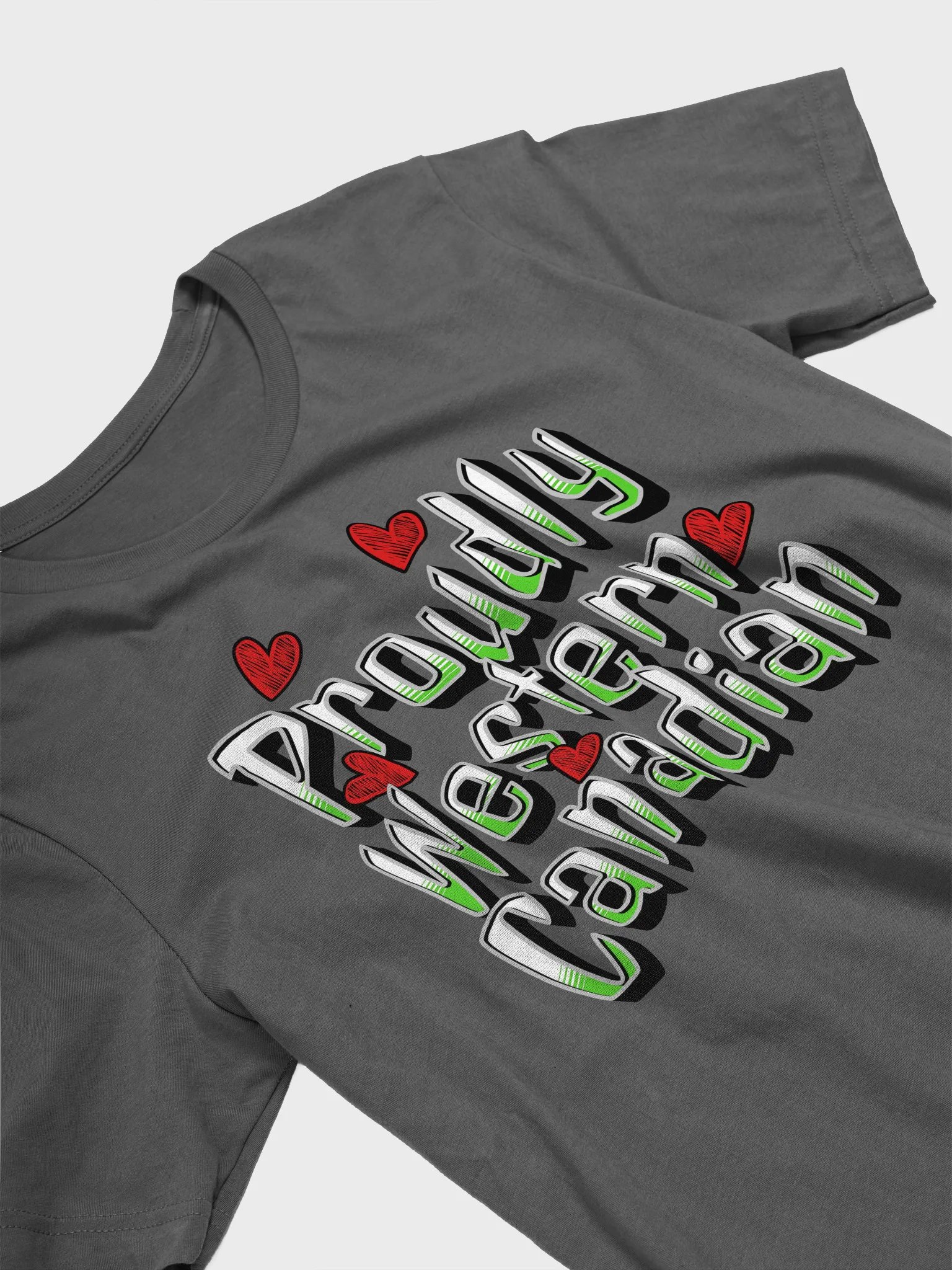 Proudly Western Canadian Pride Heart T-Shirt product image (2)