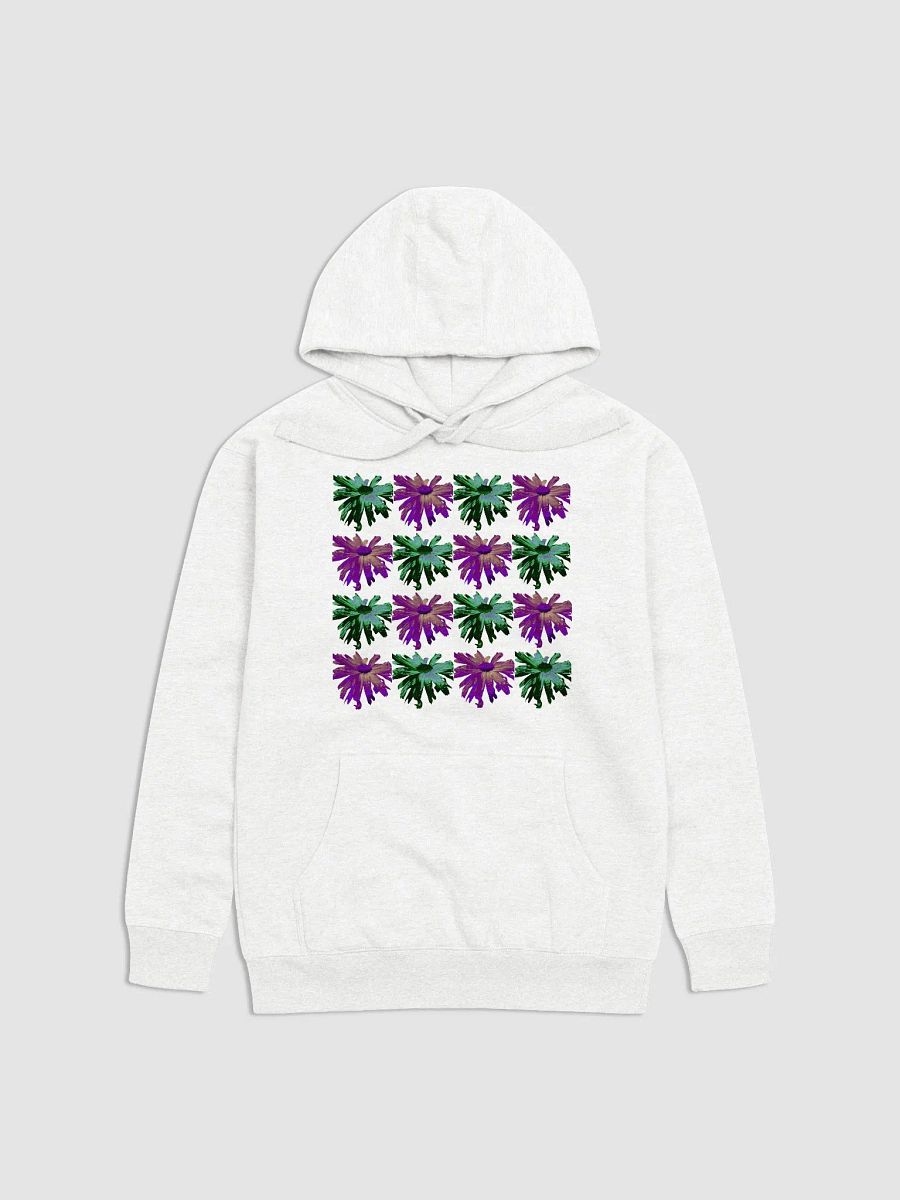 Abstract Green and Hibiscus Daises Unisex Pull Over Hoodie product image (2)