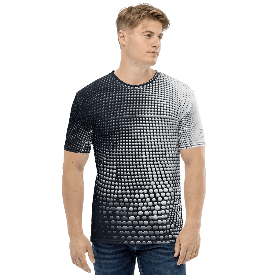 "SphereGrid" - 3D Dot Matrix All-Over Print Tee product image (2)