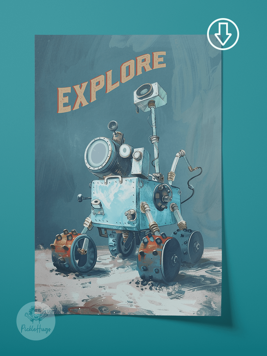 Digital Print EXPLORE Blue Moon Rover product image (4)