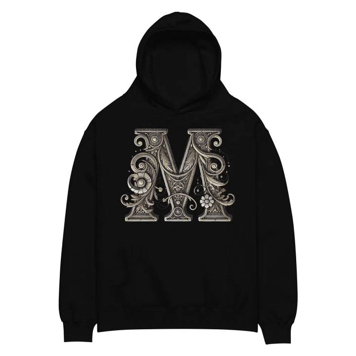Intricate Floral Letter M Premium Hoodie product image (2)