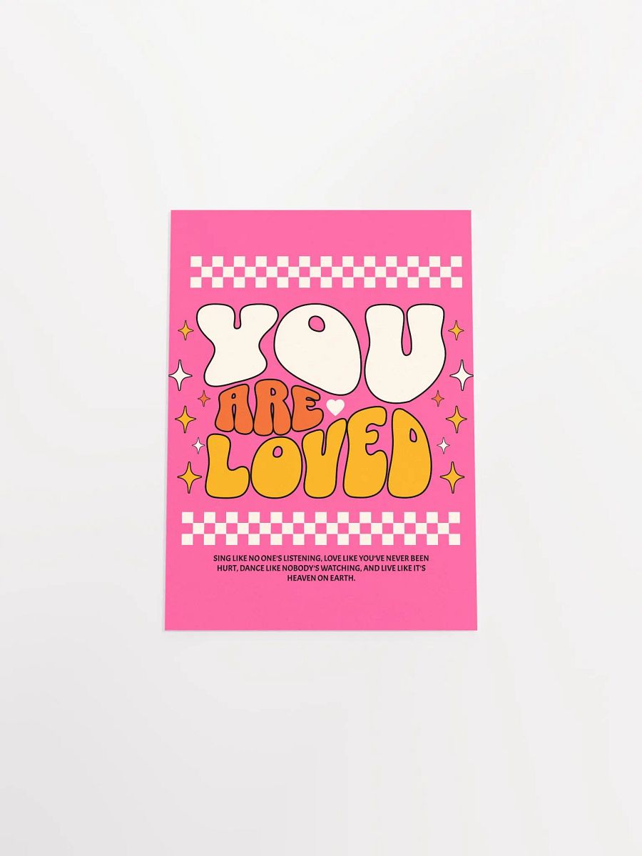 YOUR ARE LOVED Retro Typography Self-love Poster product image (11)
