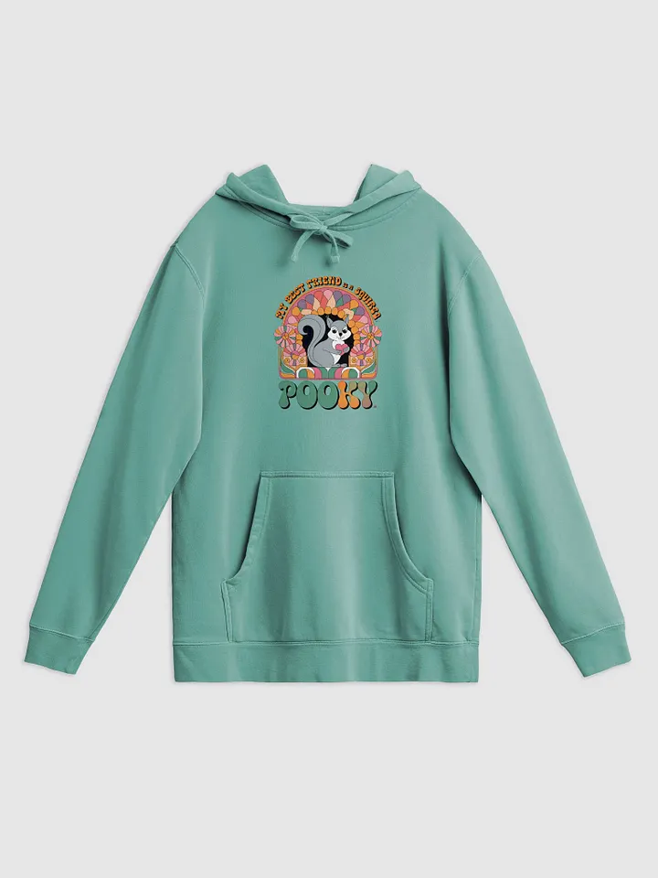 Super Soft Ultra High Quality Hoodie: My Best Friend is a Squirrel, Pooky! 70s Hippie Vibe product image (1)