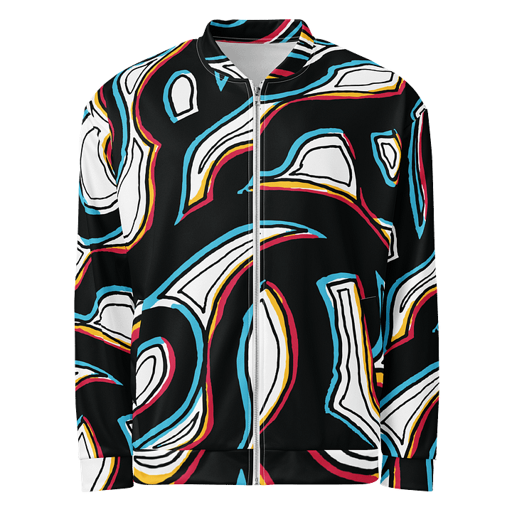 Neon Veins Customizable All-Over Bomber Jacket product image (1)