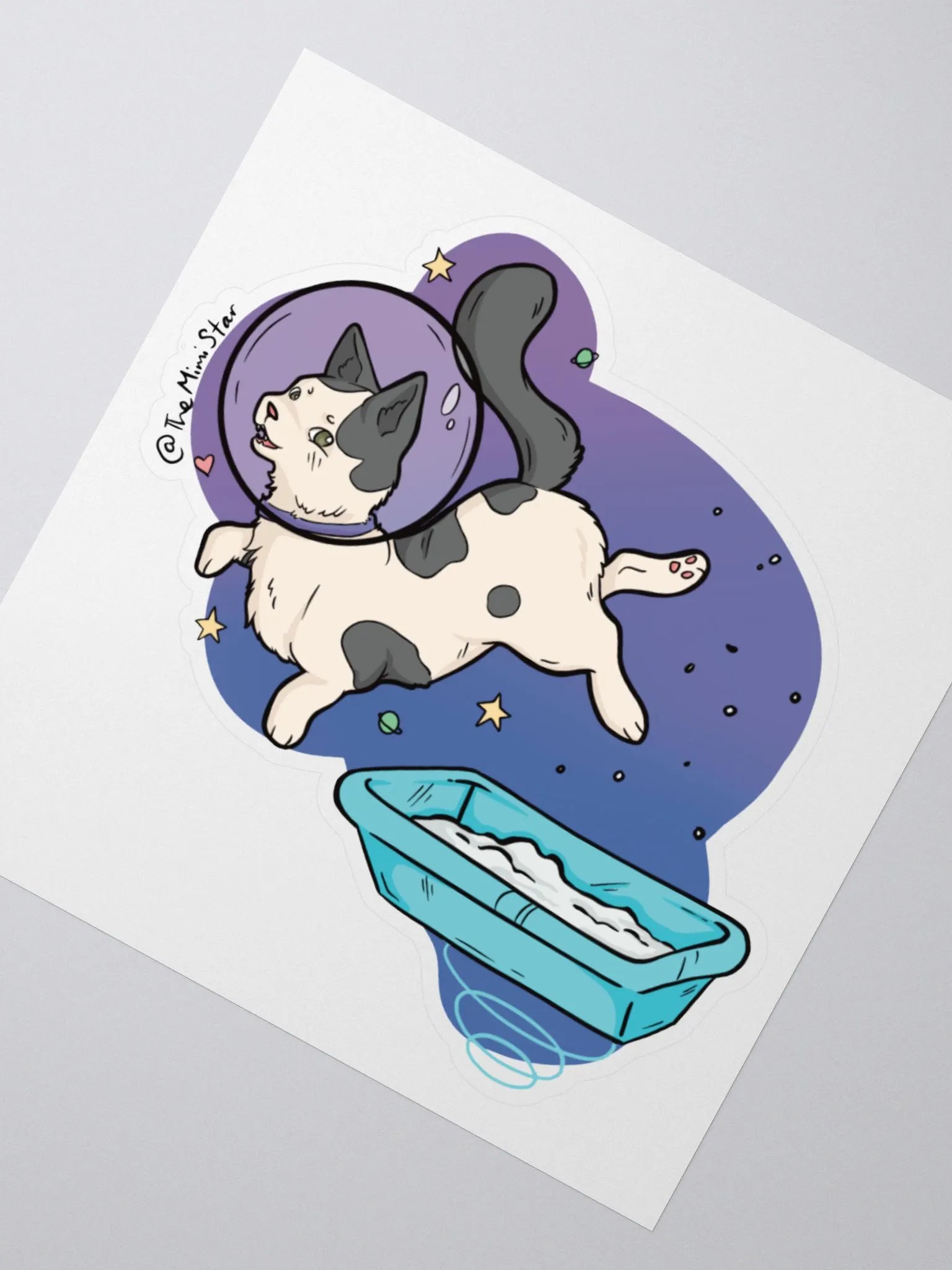 Astro Cat Kiss-Cut Sticker product image (2)