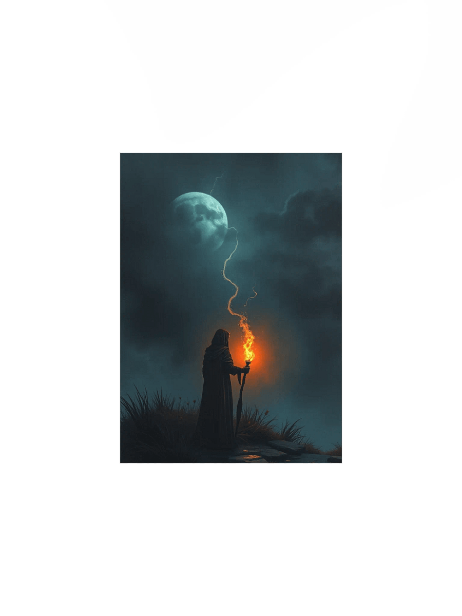 Nocturnal Wanderer Matte Poster Moon connection Goth Design product image (9)
