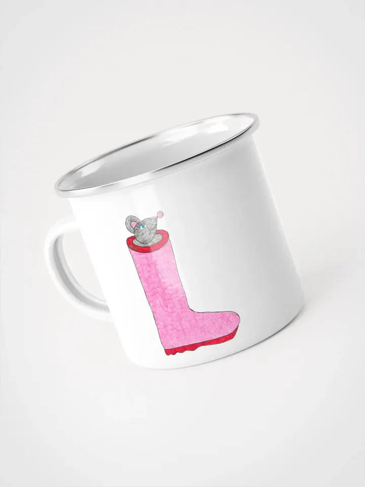 Rain boot mouse enamel mug product image (1)