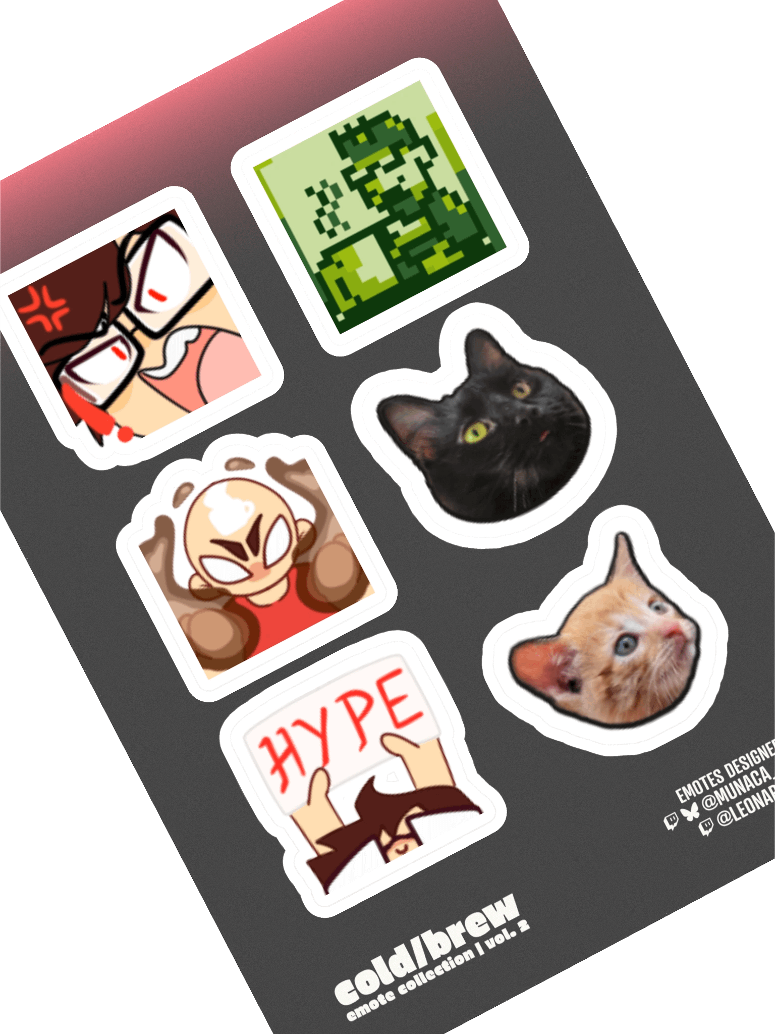 "Cold/Brew Emote Collection | Vol. 2" Sticker Sheet product image (1)