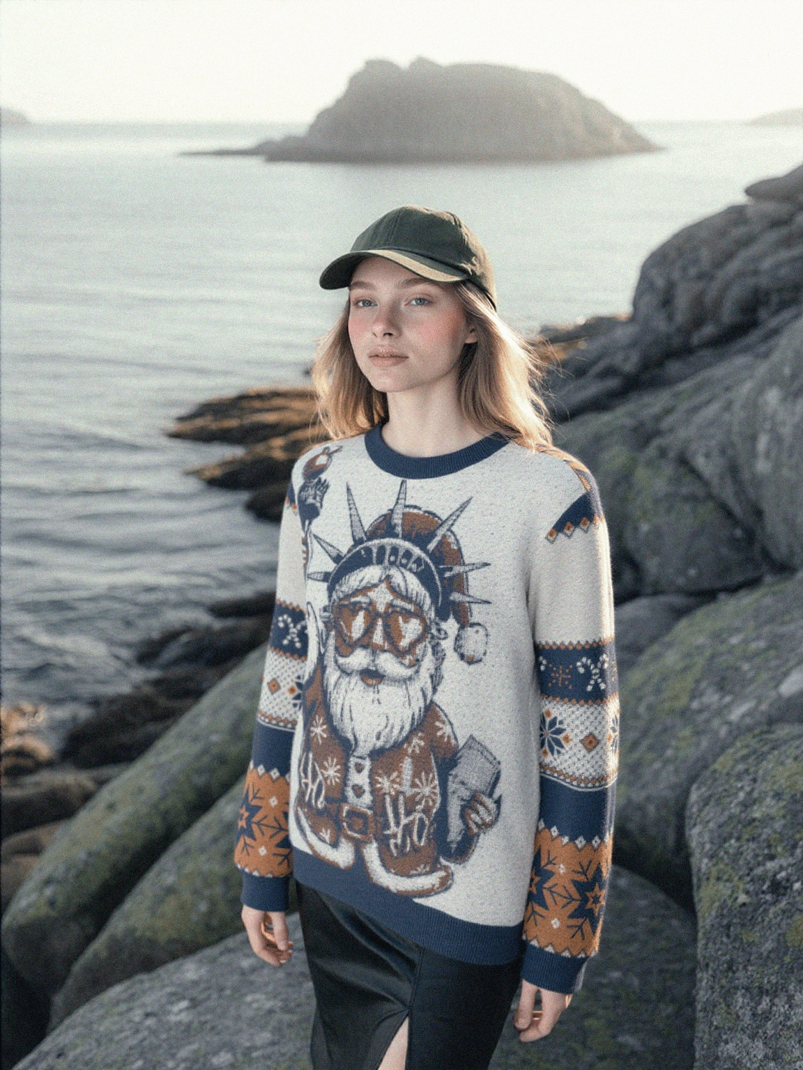 Knitted Crewneck Sweater – Classic Fit | Santa Liberty Holiday Edition 25 product image (4)