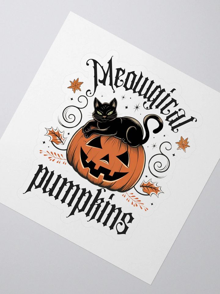 Gothic Pumpkin Cat Kiss Cut Stickers product image (2)