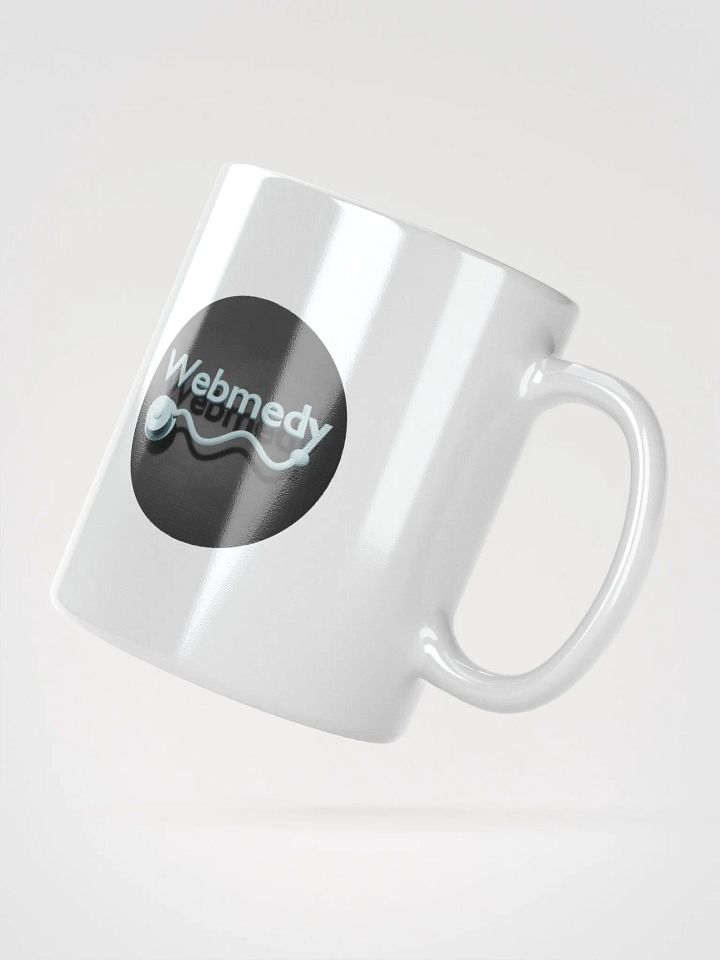 Webmedy White Glossy Mug – Sip Health, Sip Style product image (2)