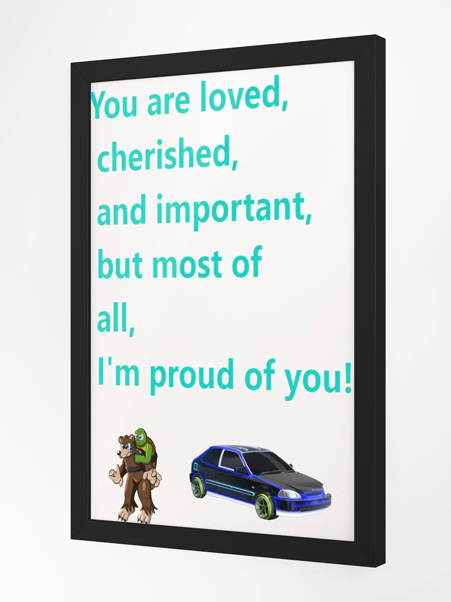 Motivationally Framed High-Quality Matte Poster product image (2)