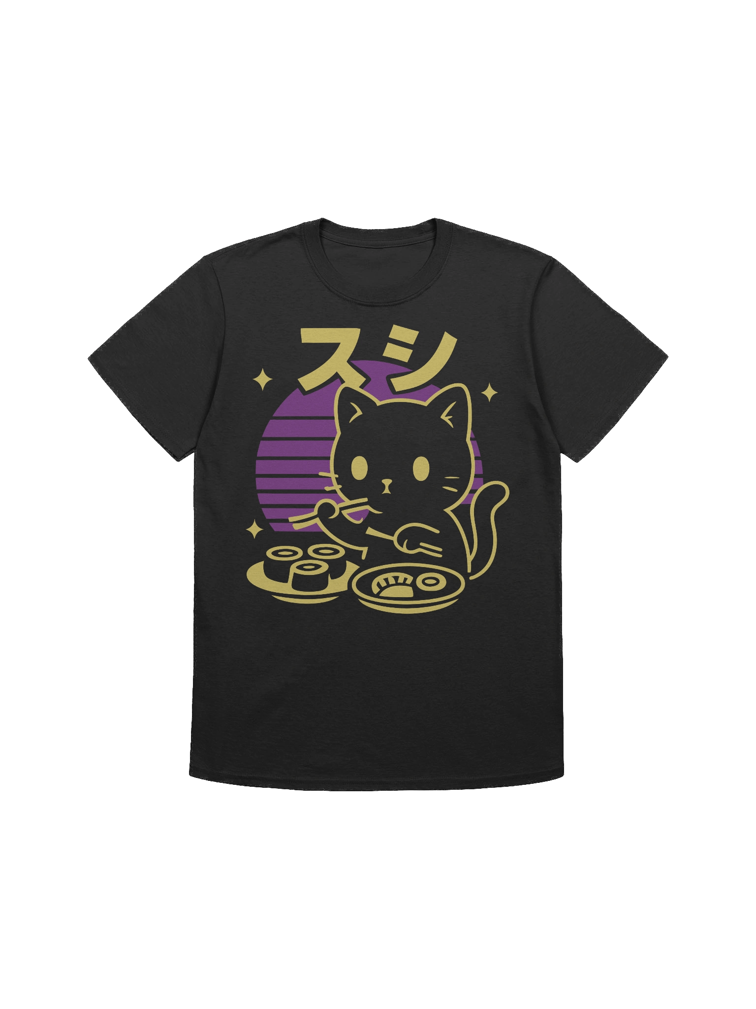 Retro Japanese Kitten Sushi T-Shirt product image (6)