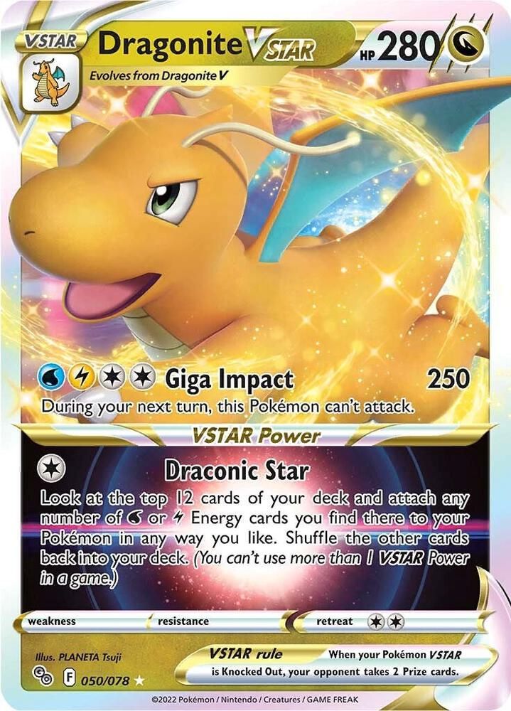 Pokémon Trading Card – Dragonite VSTAR (Pokémon GO, #050/078) - NM product image (1)