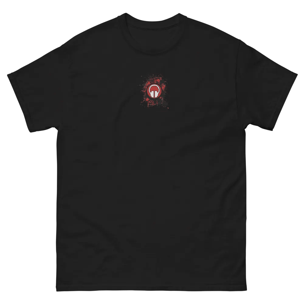 Front & Centre Paint Splat Headphones Embroidered Gildan Heavyweight T-Shirt product image (3)
