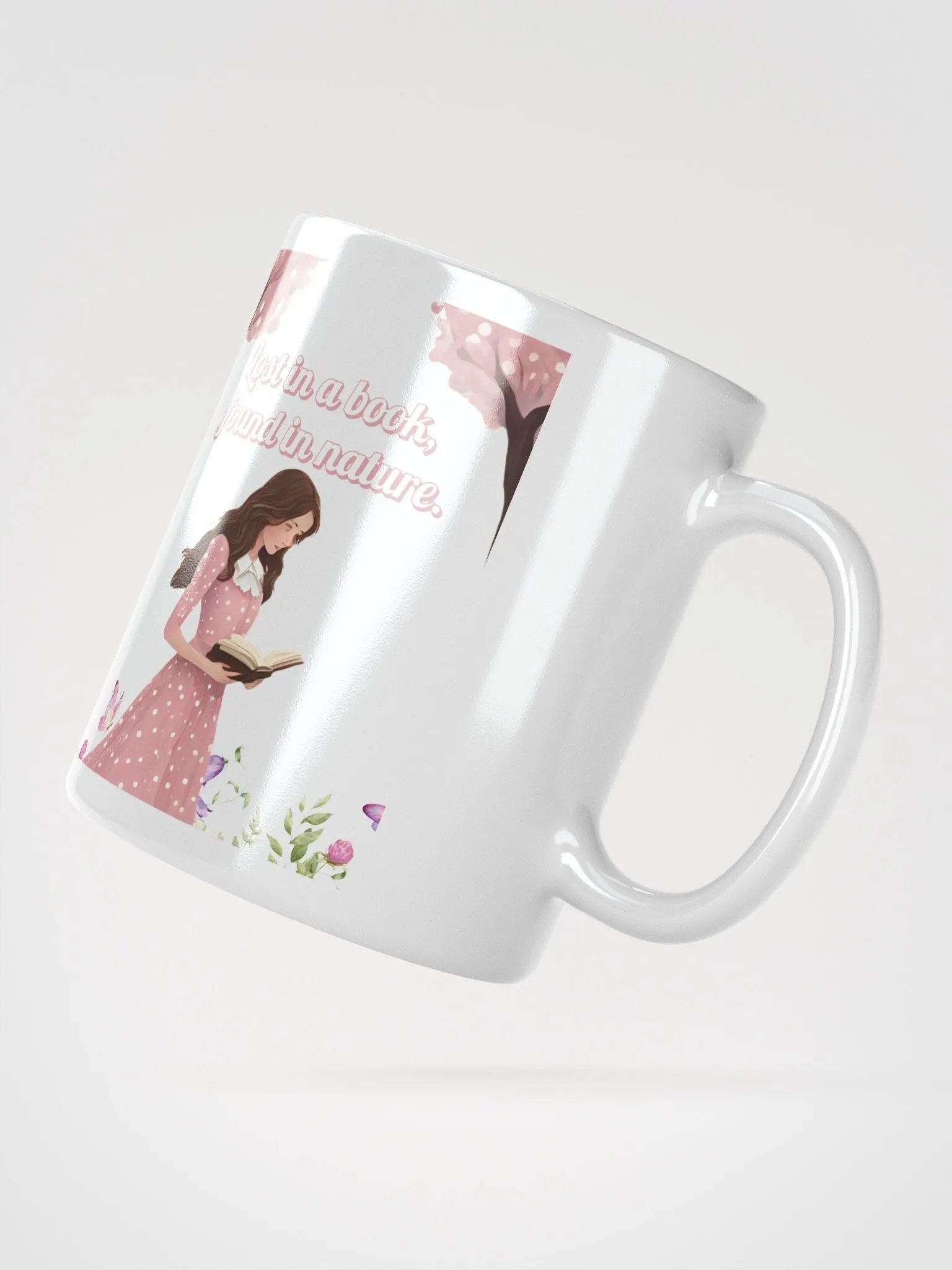 Lost In A Book, Found In Nature White Mug product image (12)