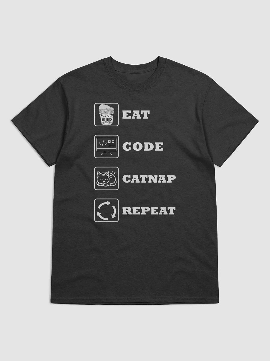 "Eat, Code, Catnap, Repeat" Funny Coder and Cat Person T-Shirt product image (2)