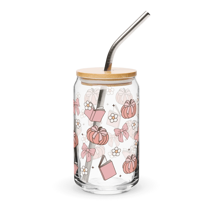 Coquette Pumpkin Book Can-Shaped Glass (16oz) product image (1)