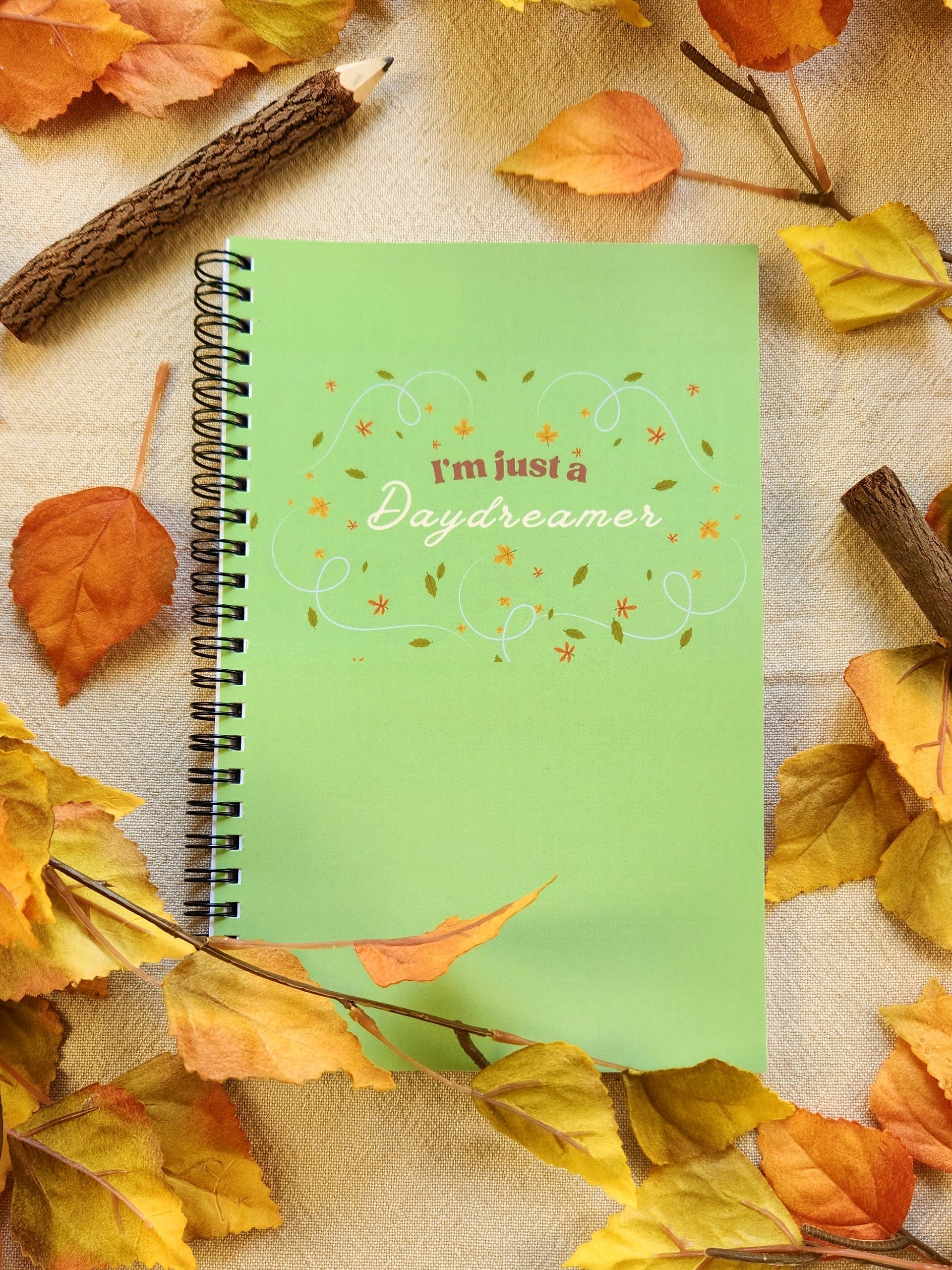 Autumn Daydreams Spiral Notebook/Journal (Green) product image (1)
