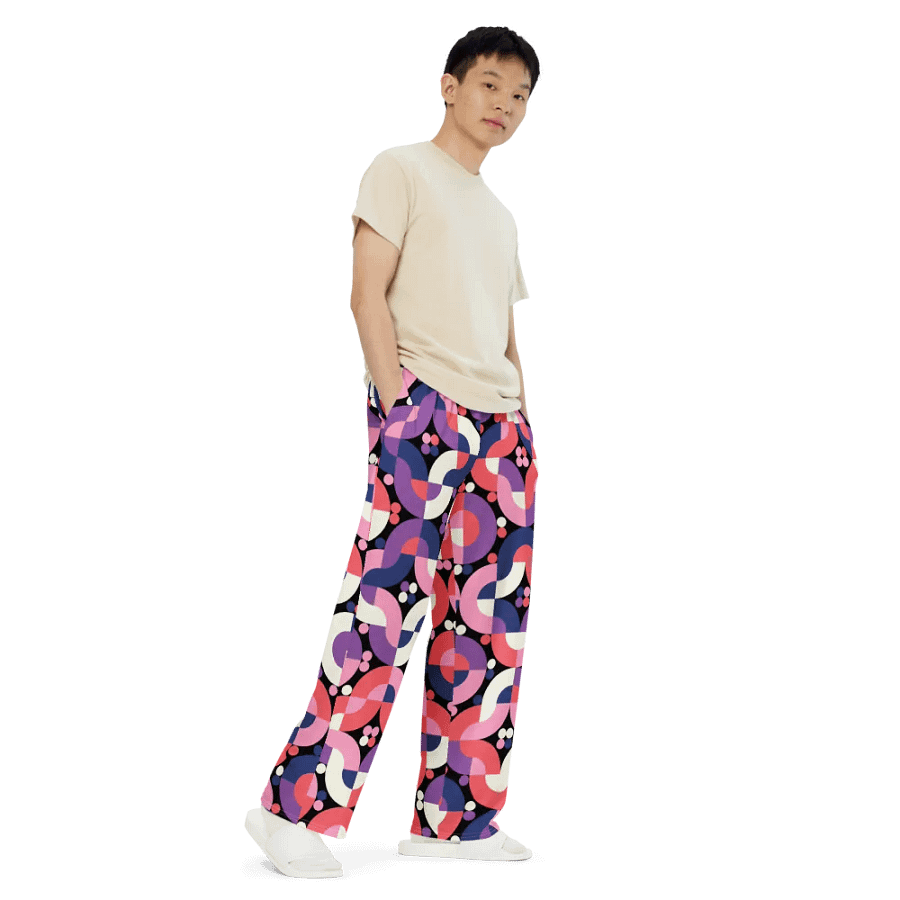 BUIII Retro Harmony: Amethyst Dawn Wide-Leg Pants product image (7)