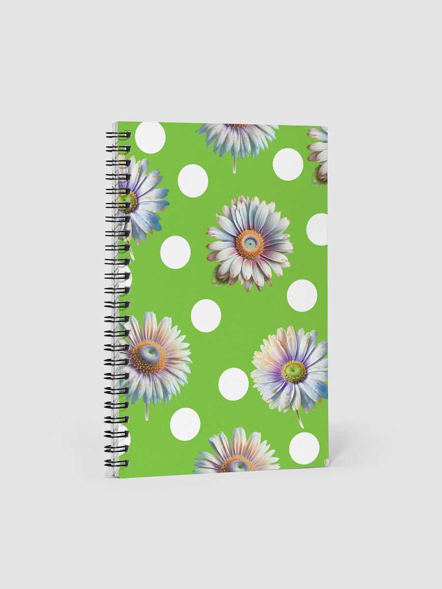 Lime Green Daisy & Dots Notebook product image (1)