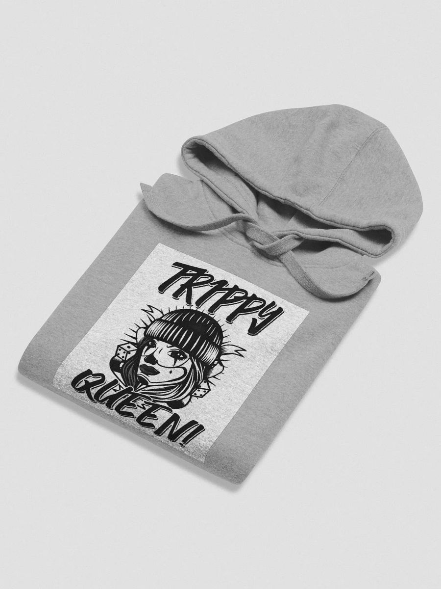 Trippy Queen Hoodie (Front Only) with Black Sleeve Detail. product image (4)