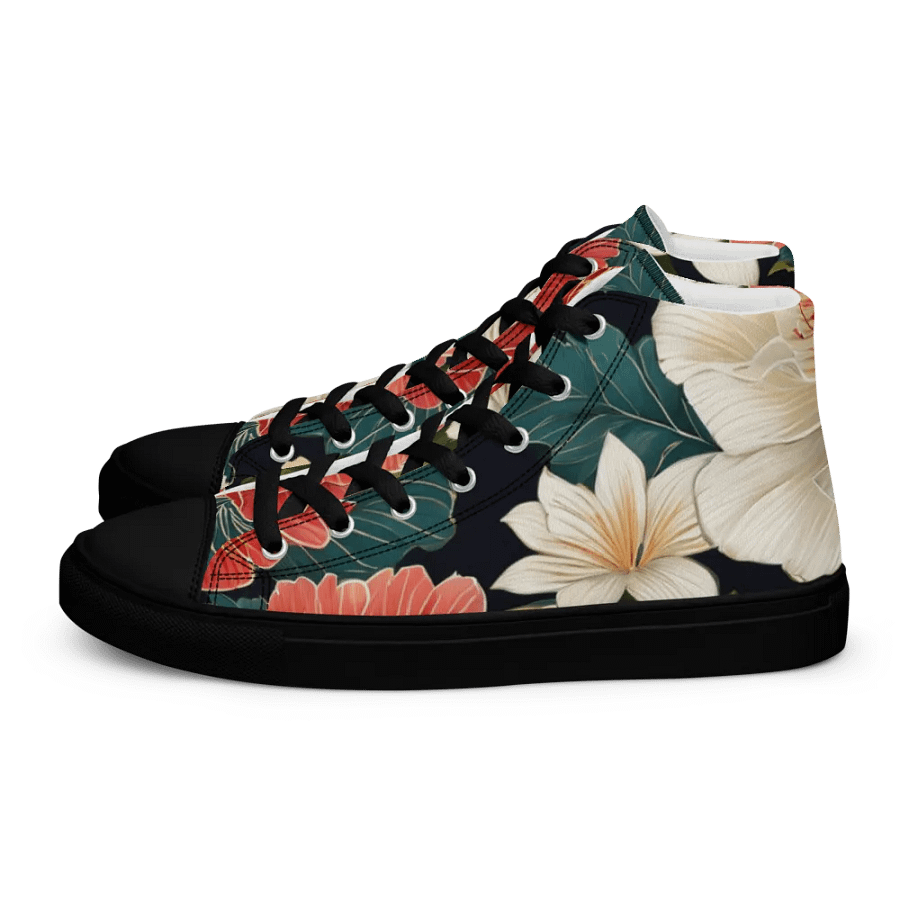 Women's Floral Harmony High Top Canvas Shoes product image (1)