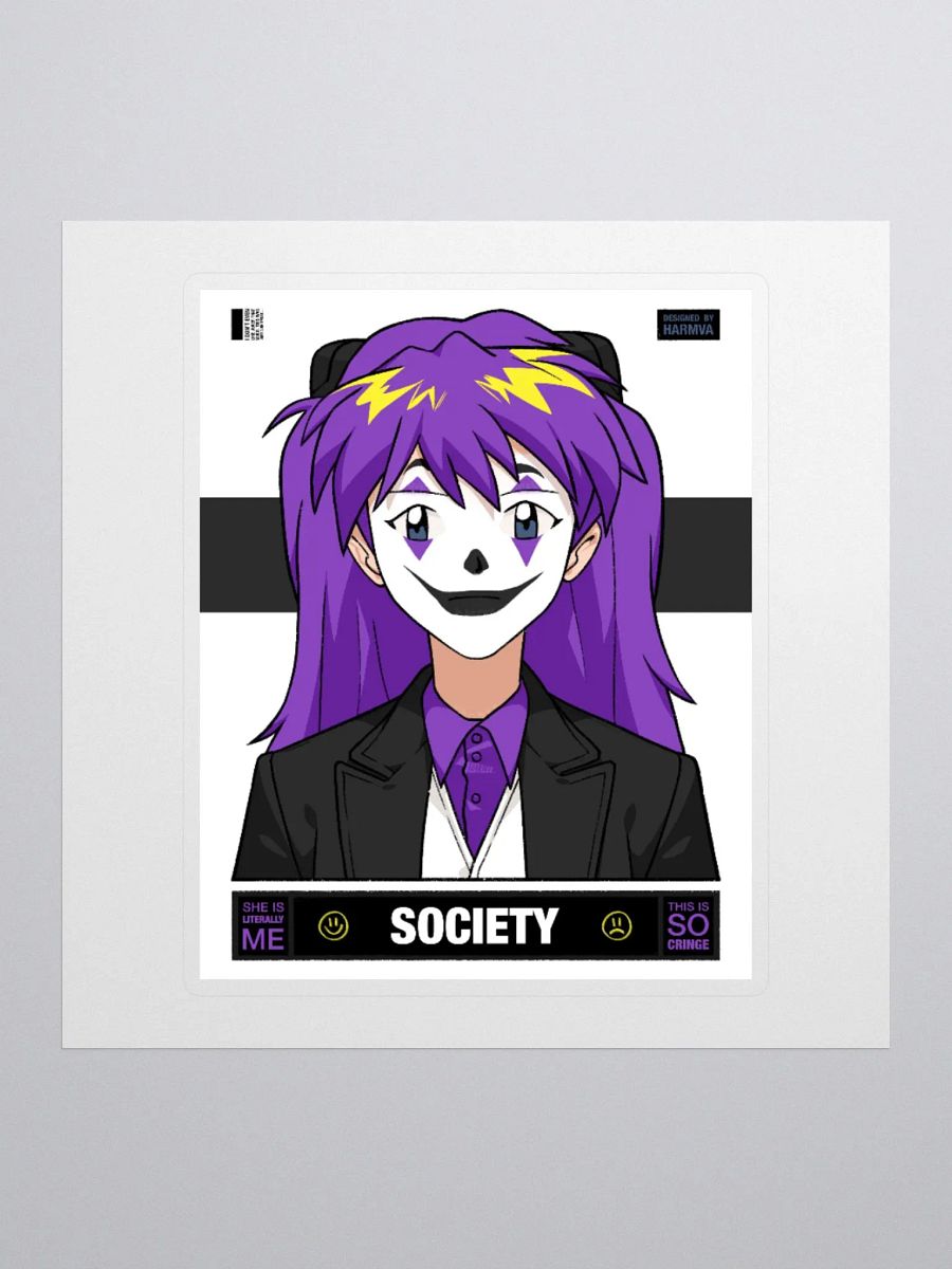 Woker Non-Binary SOCIETY Sticker with Background product image (1)