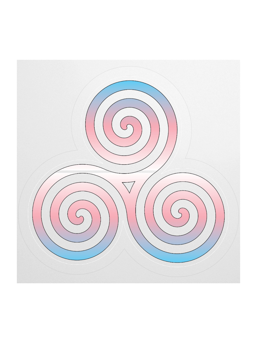 Trans Pride Gradient Celtic Triskelion Sticker product image (3)
