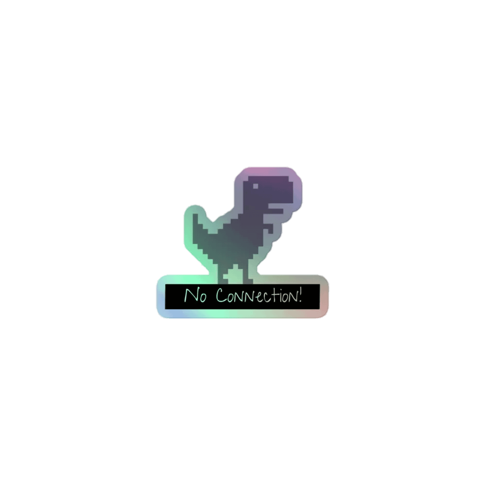 Pixel Dino No-Connection! Holographic Sticker Sheet product image (1)