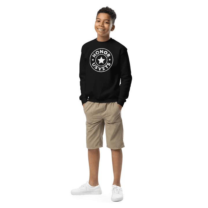 HONORUSVETS Star Youth Crewneck Sweatshirt product image (1)