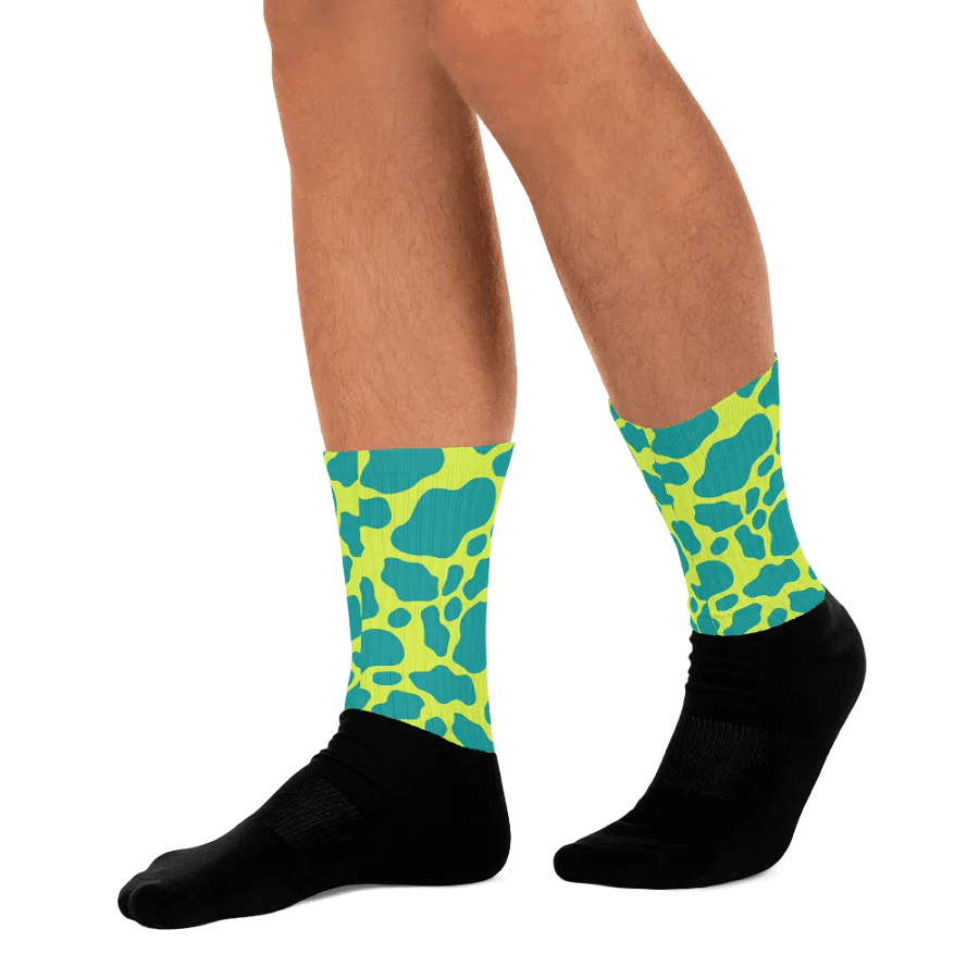 Cow Print Socks - Green product image (11)