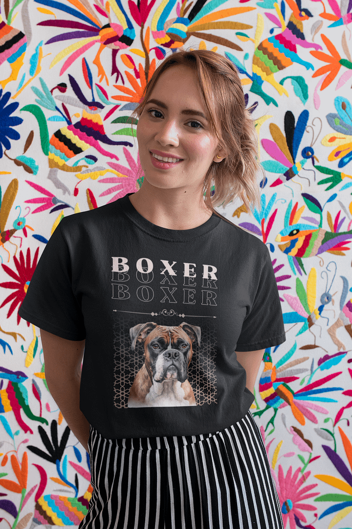 Dark Color Boxer Dog Regular Fit T-shirt product image (1)