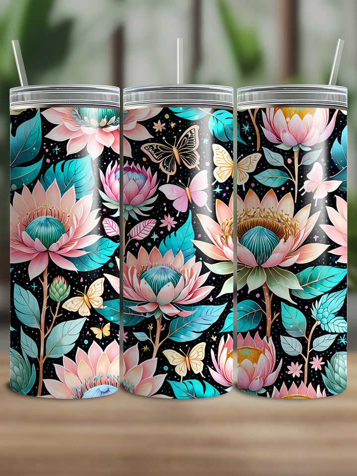 Protea Plant Floral Tumbler Wrap product image (1)