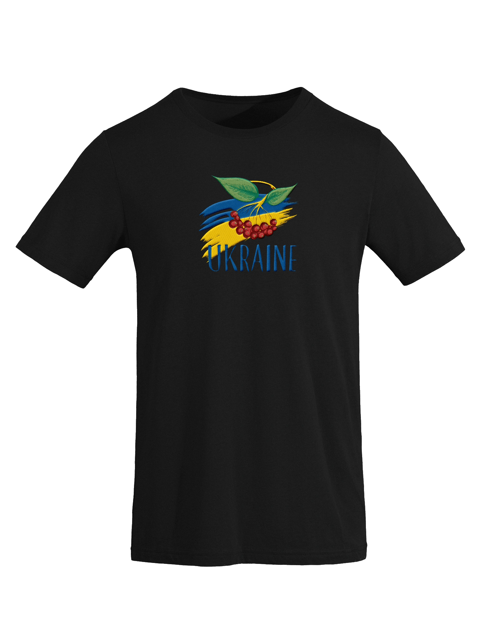 Ukraine Kalyna Red Berries Ukrainian Folk Symbol Heritage | Bella+Canvas Triblend Short Sleeve T-Shirt | Embroidered product image (85)
