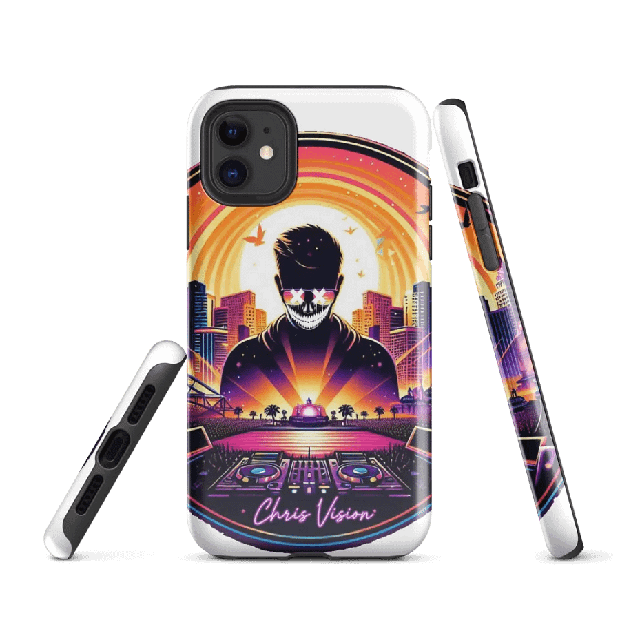 Neon DJ Sunset iPhone® Tough Case product image (1)