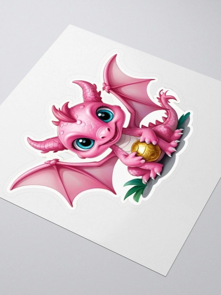 Cute Baby Pink Dragon V.3 Sticker product image (3)