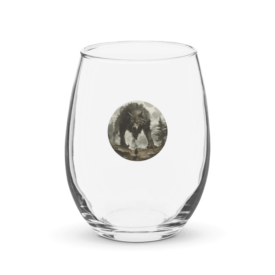 Fenrir - The Monstrous Wolf of Norse Mythology Stemless Water / Wine Glass product image (1)