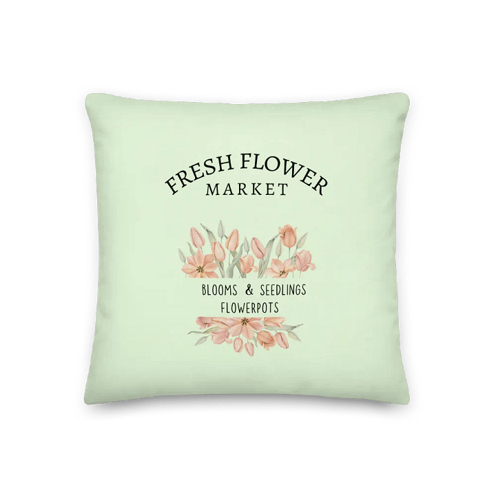 Fresh Flower Market Decorative Pillow, green product image (1)