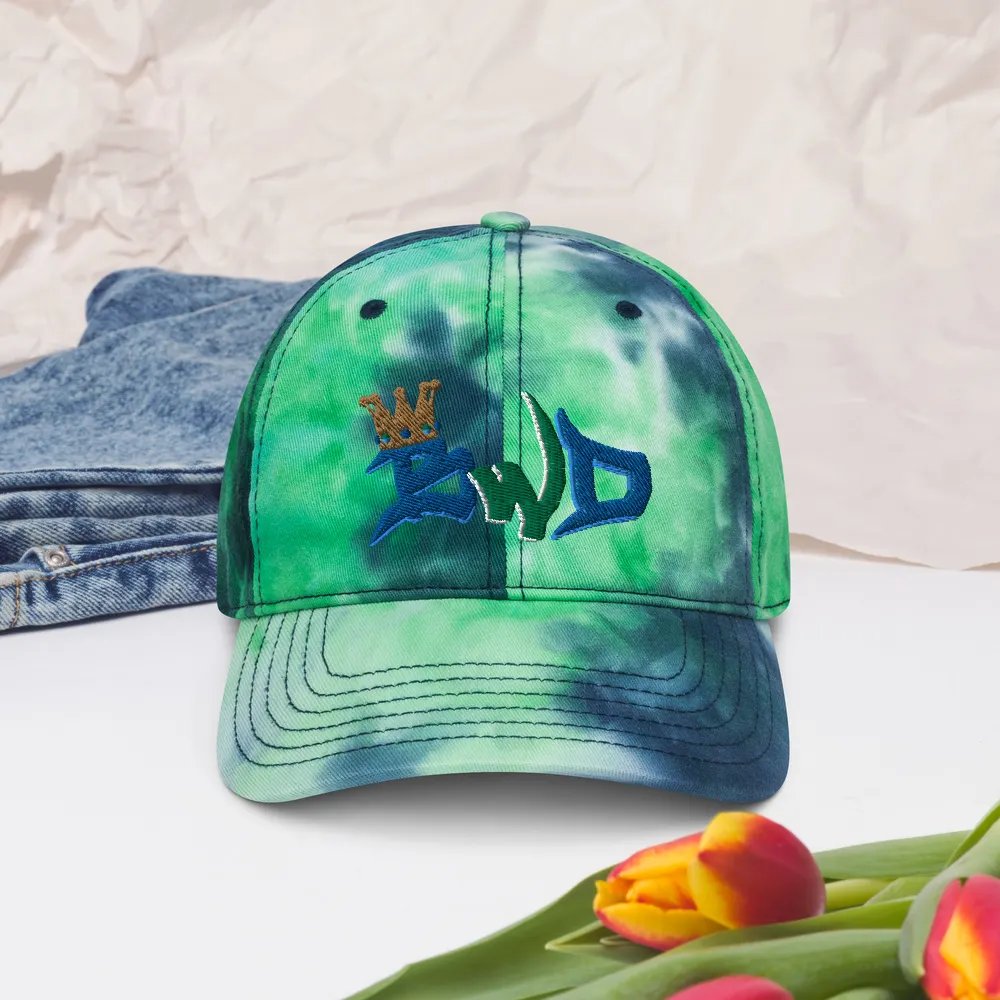 BWD Blue and Green stitched logo Tie Dye Hat product image (3)
