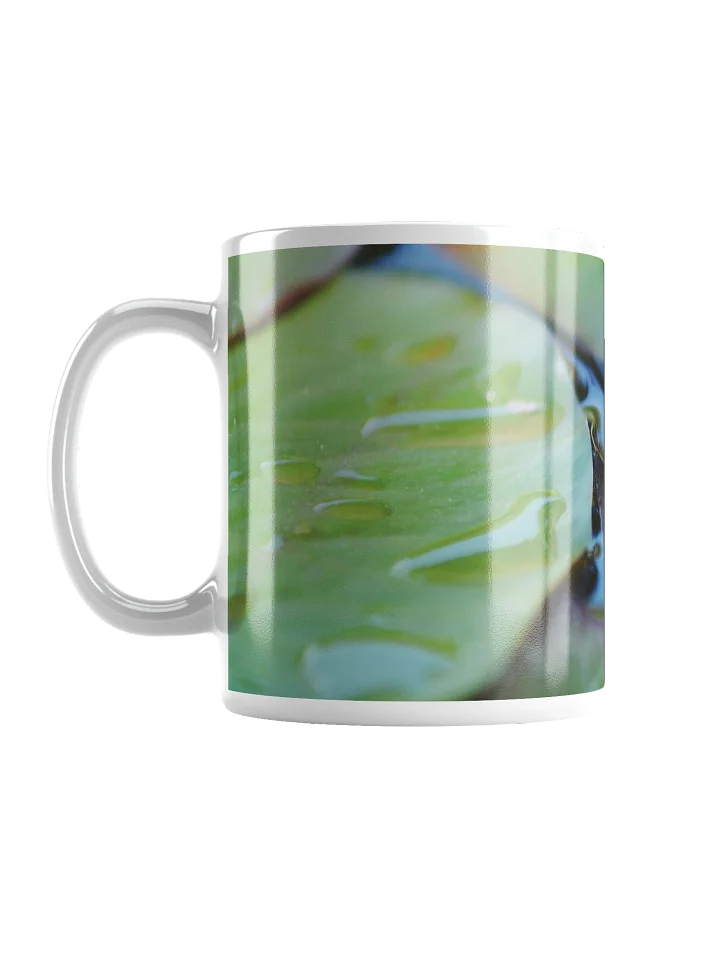 Keramiktasse weiß - Frosch unter Seerosenblatt product image (1)