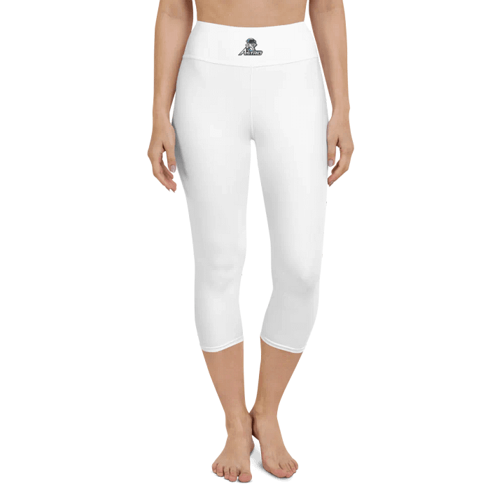 Astro Women's White Yoga Capri Leggings With Inside Pocket product image (1)