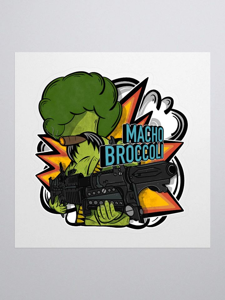 Macho Broccoli 2.0 Sticker product image (1)