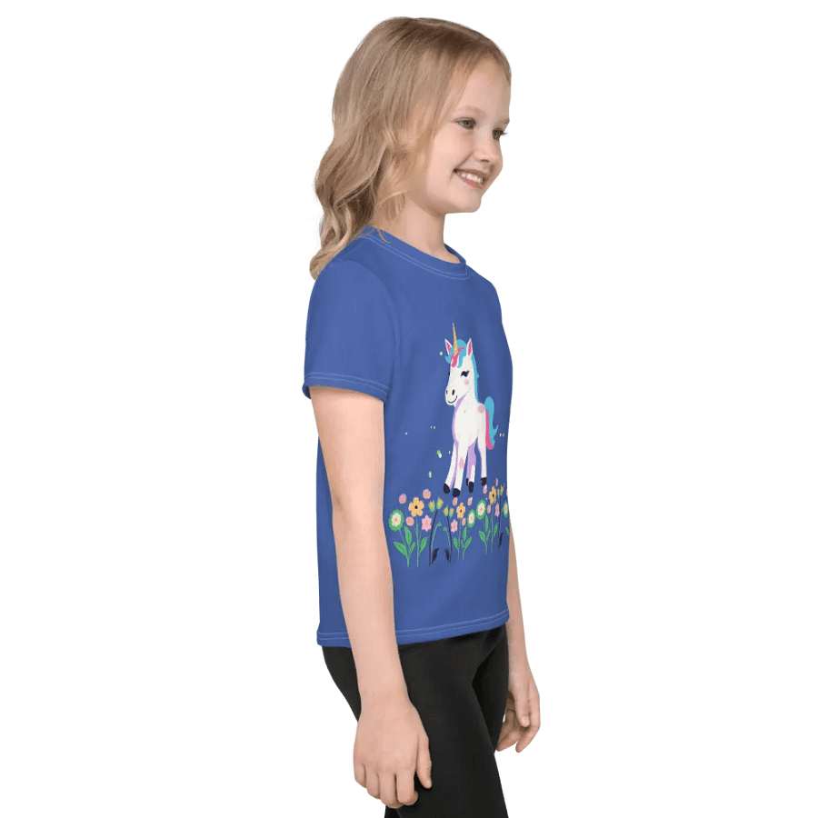 Smiling Unicorn All-Over Print Kids T-Shirt product image (4)