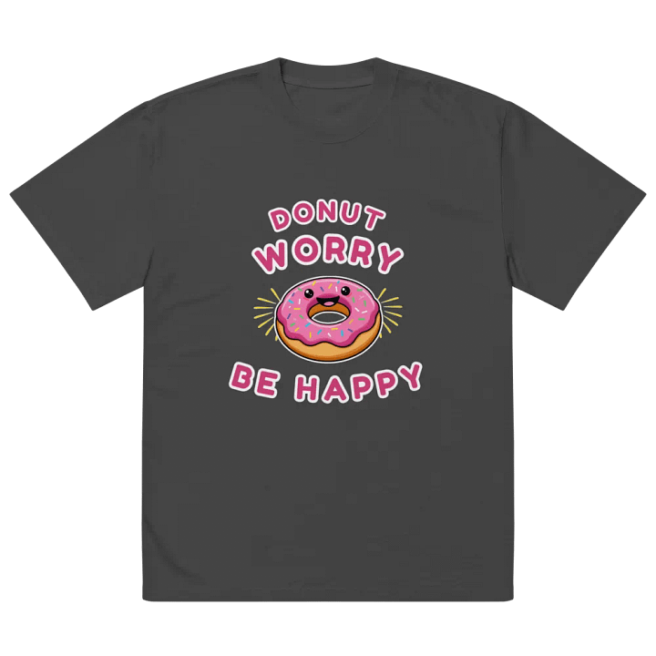 Donut Worry Be Happy Oversized Tee product image (5)