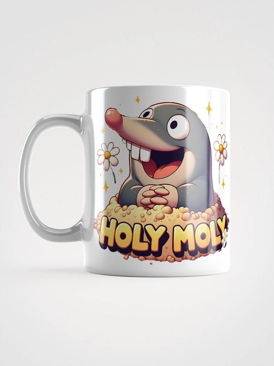 Holy Moly Cute Mole and Daisy Ceramic Mug Design product image (6)