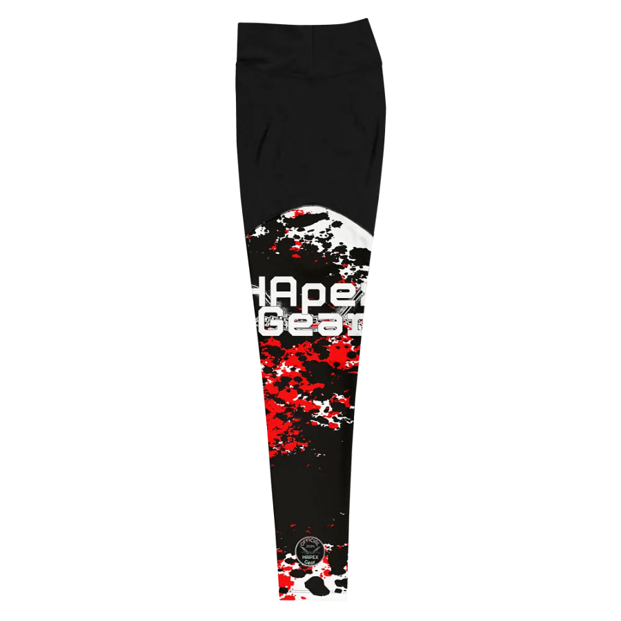 White HApex Gear Black Logo Sports Leggings product image (6)