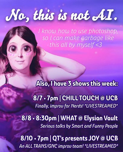 I BELIEVE IN ART ALSO COME SEE MY SHOWS