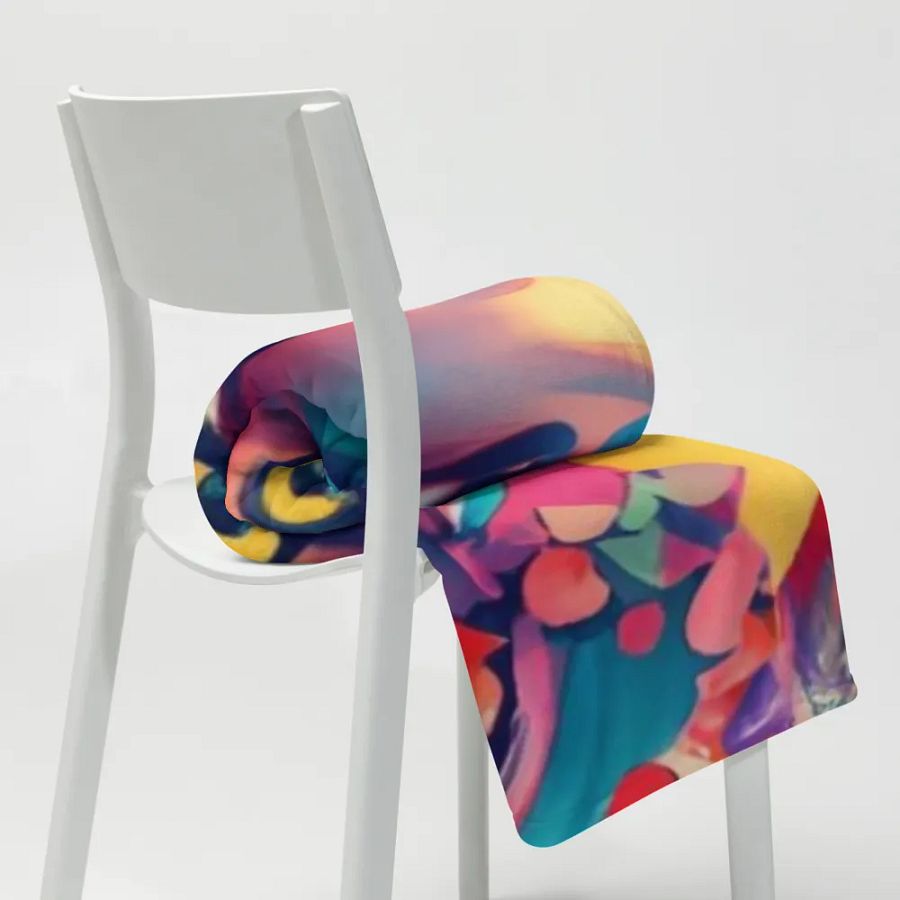 Pretty Floral Fox Face Throw Blanket product image (9)
